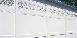 Mooresville Commercial Fencing Galveston Smooth Vinyl Lattice White 760x382 300x151